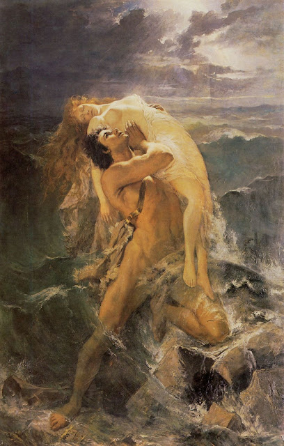 “The Flood” – Deucalion and Pyrrha, the only survivors of the Greek Deucalion deluge Paul Merwart